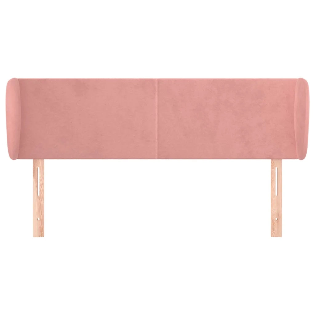Testiera ad Orecchio Rosa 147x23x78/88 cm in Velluto 3116917