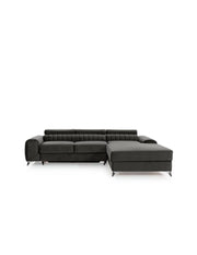 Divano ad angolo destro Grigio scuro convertibile 3 posti JAYSON grande comfort