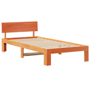 Letto singolo | Letto per adulti | Struttura del letto Marrone cerato 90 x 200 cm Pino massello