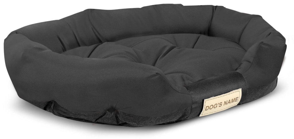 AIO FACTORY Letto per cani 75x50 cm personalizzato impermeabile nero