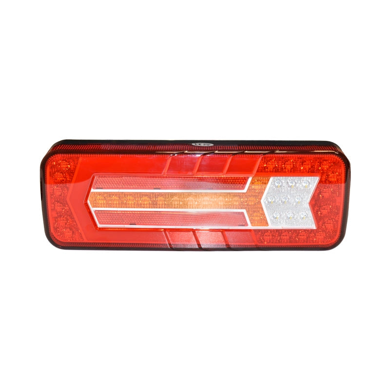 Fanale posteriore a LED per camion e rimorchi con freccia di direzione 12-24V 284x57,2x100mm