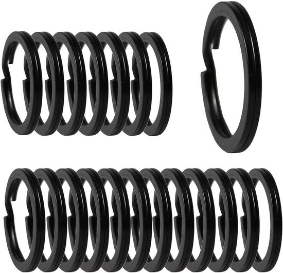 Anelli di chiusura per chiave in metallo Ø 30 mm (nero), 20pz.