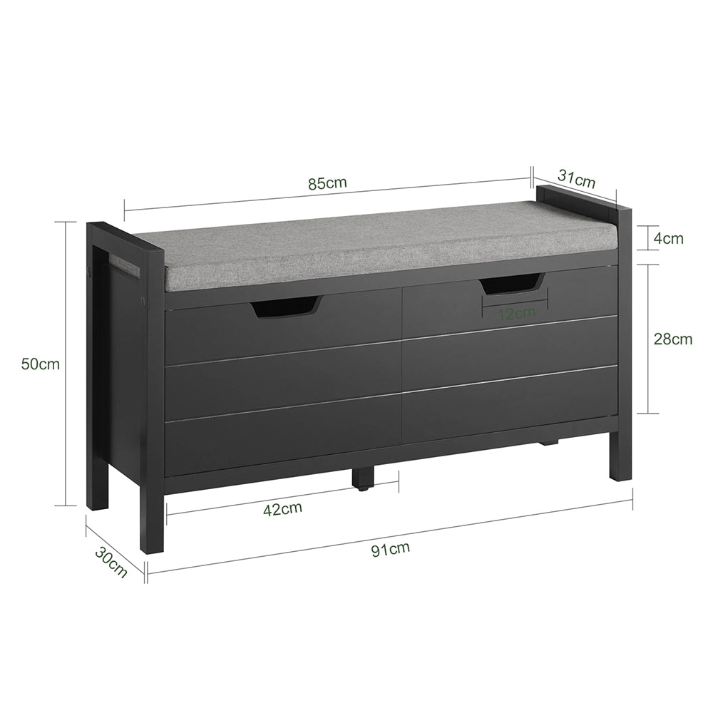 SoBuy Panca scarpiera 91x31x50cm FSR63-II-SCH