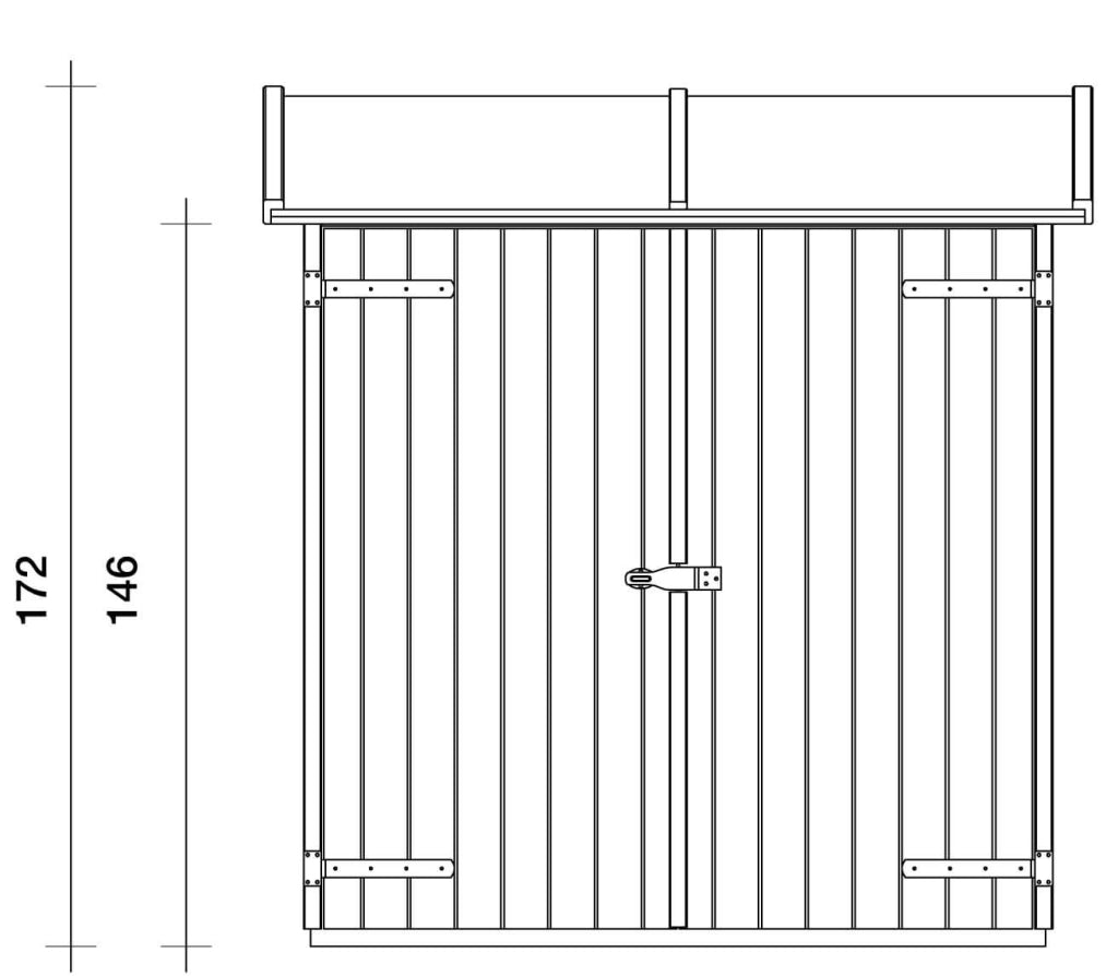 Casette Box da Giardino in Legno Porta Utensili 149x84x172 cm con 2 Porte Ecla Noce
