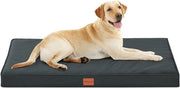 Cuscino ortopedico per cani di grandi dimensioni con base rimovibile e lavabile, copertura antiscivolo e impermeabile, 112 x 81 x 76 cm, colore grigio