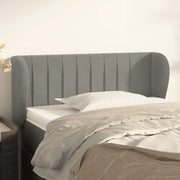 Testiera ad Orecchio Grigio Chiaro 83x23x78/88 cm in Velluto 3117412