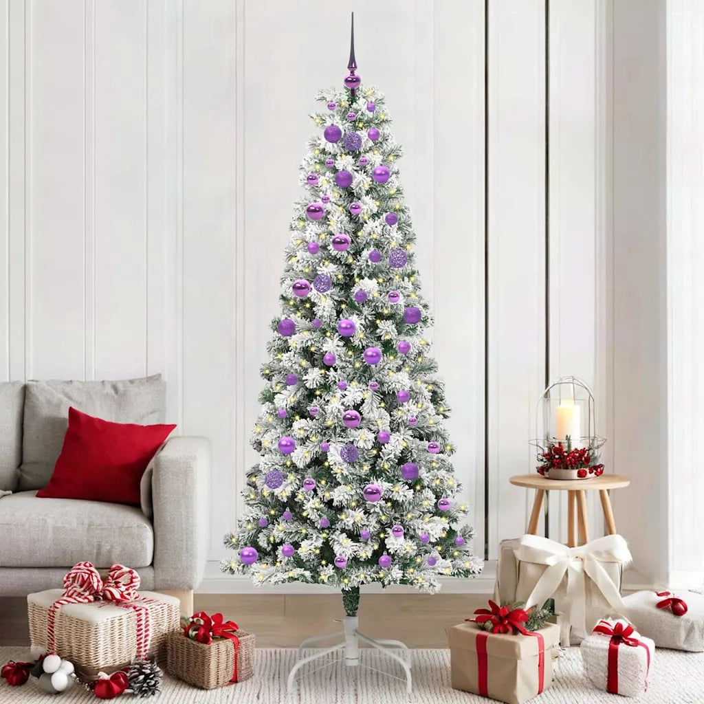 Albero di Natale | Decorazioni natalizie Artificiale con Rami Pieghevoli 210 cm