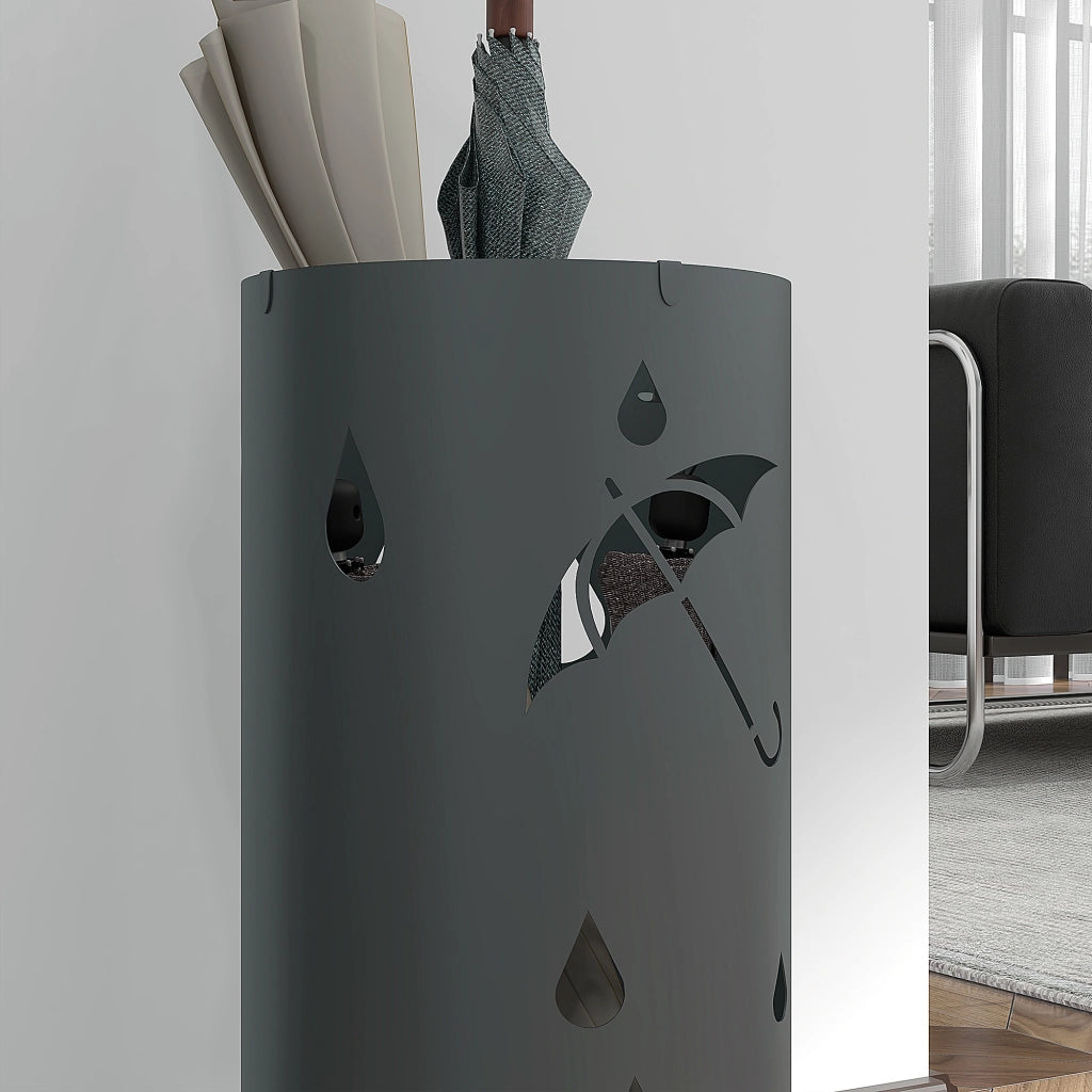 Portaombrelli ¨C zephmum ¨C Grigio Acciaio ?17x41 cm