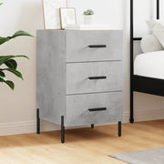 Comodino-Tavolino da notte Grigio Cemento 40x40x66 cm in Legno Multistrato 550635
