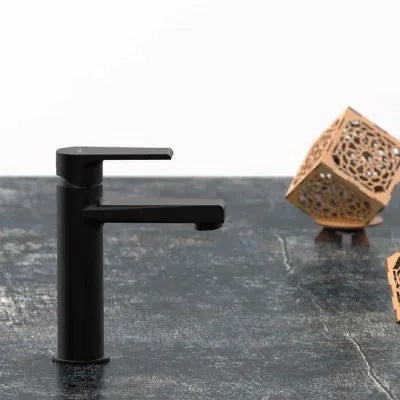 Set miscelatori lavabo e bidet nero opaco Mariani Artic scarico incluso