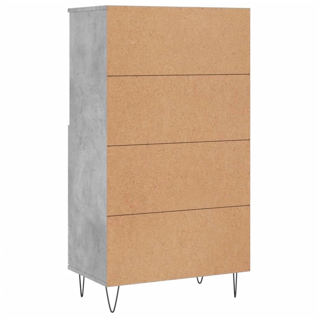 Buffet credenza cassettiera armadio mobile contenitore organizer cucina soggiorno salotto alto 60 x 36 x 110 cm legno ingegnerizzato grigio 02_0034457