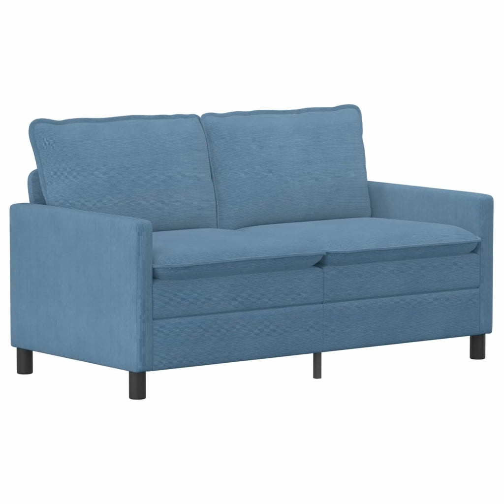 Set di divani 2 pcs Blu Tessuto