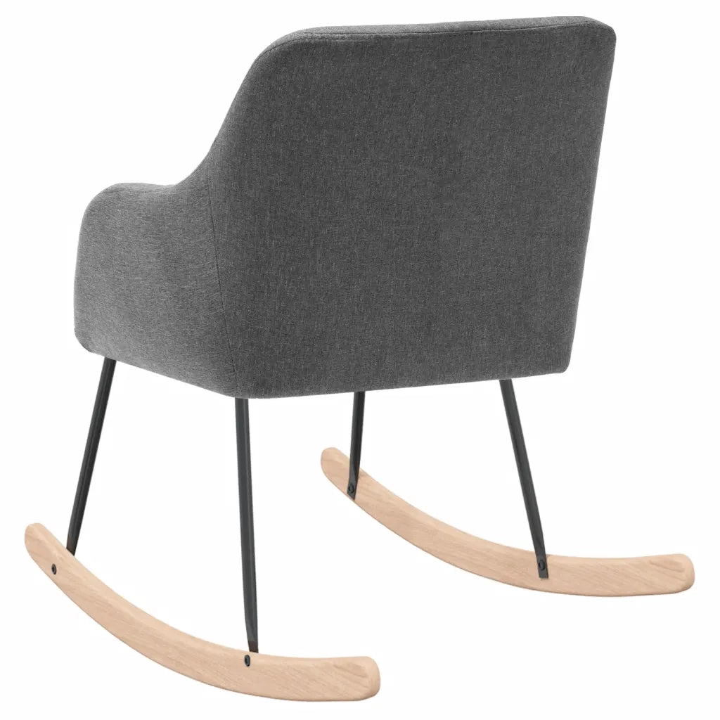 Sedia a Dondolo Grigio Chiaro in Tessuto cod mxl 37203