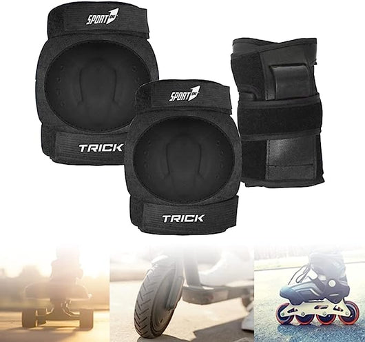 Protezione Ginocchiere Gomitiere e Protezione Polso per Pattini a Rotella,Skateboard, Bicicletta, Hoverboard e Altri Spo