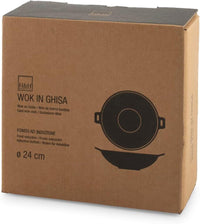 Wok 2 manici in ghisa smaltata cm 24