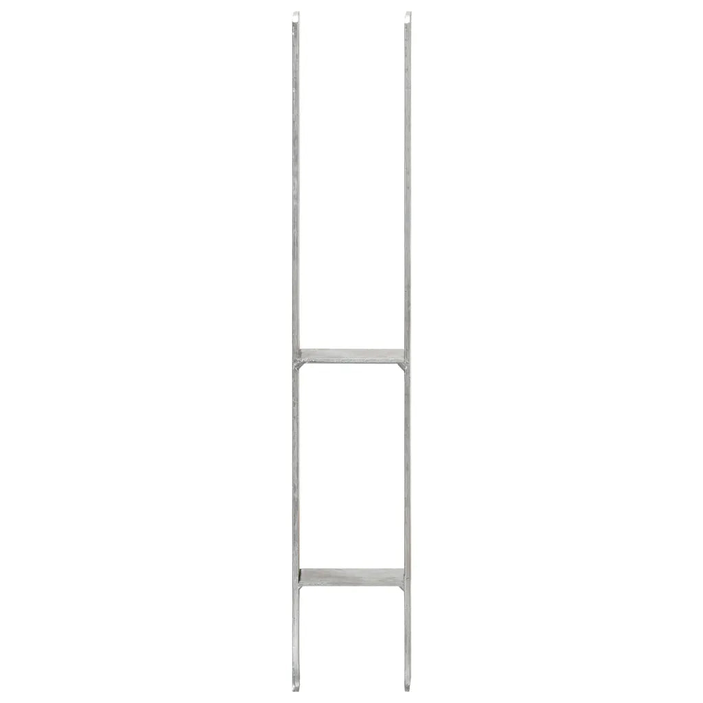 Picchetti per Recinzione 6 pz Argento 9x6x60 cm Acciaio Zincato cod mxl 56694