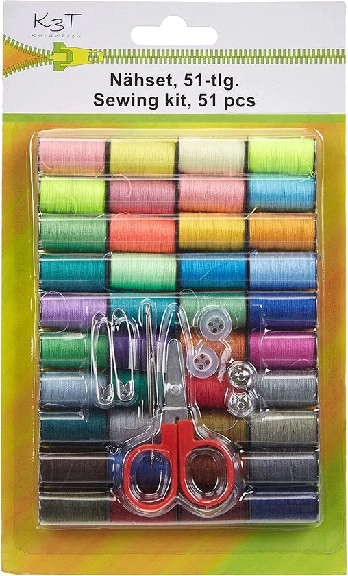 Kit di cucito – Set di cucito – Kit di cucito completo con scatola di conservazione – Kit di cucito in scatola