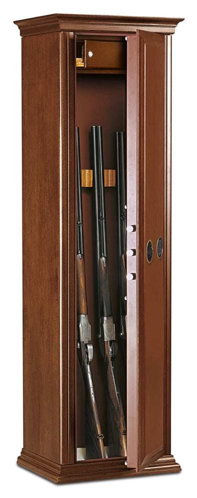 Armadio Di Sicurezza A Chiave Per 7 Fucili Serie Riv. Legno Technomax 1520x470x360mm