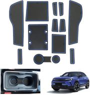 Accessori per Opel Mokka B e Mokka-e 2021-2024 2025, antislipmattone in gomma per Mokka e, middenconsole deurnaadmattone, Mokka B accessori (blu)
