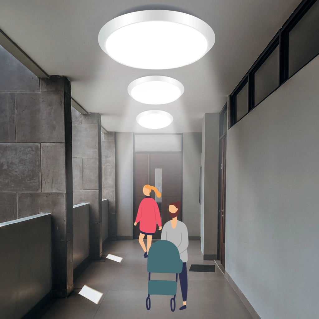 ZMH Lampada da soffitto plafoniera LED sensore movimento 15W 4000K per interni corridoio