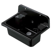 PILOZZO MAXI da muro in PP - Dim: 55 X 37 cm - Completo di GRIGLIA - CR - Colore: NERO LUCIDO