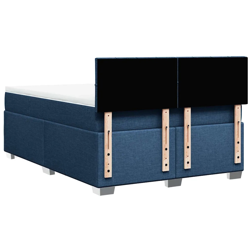 Giroletto a Molle con Materasso Blu 140x190 cm in Tessuto