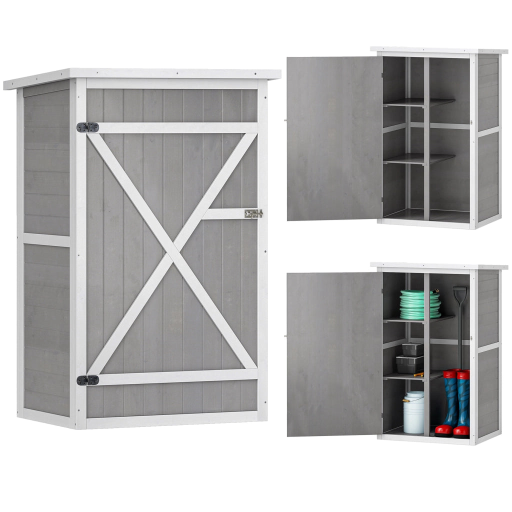 Armadio da Giardino in Legno ¨C zephmum ¨C Marrone 75x56x115 cm