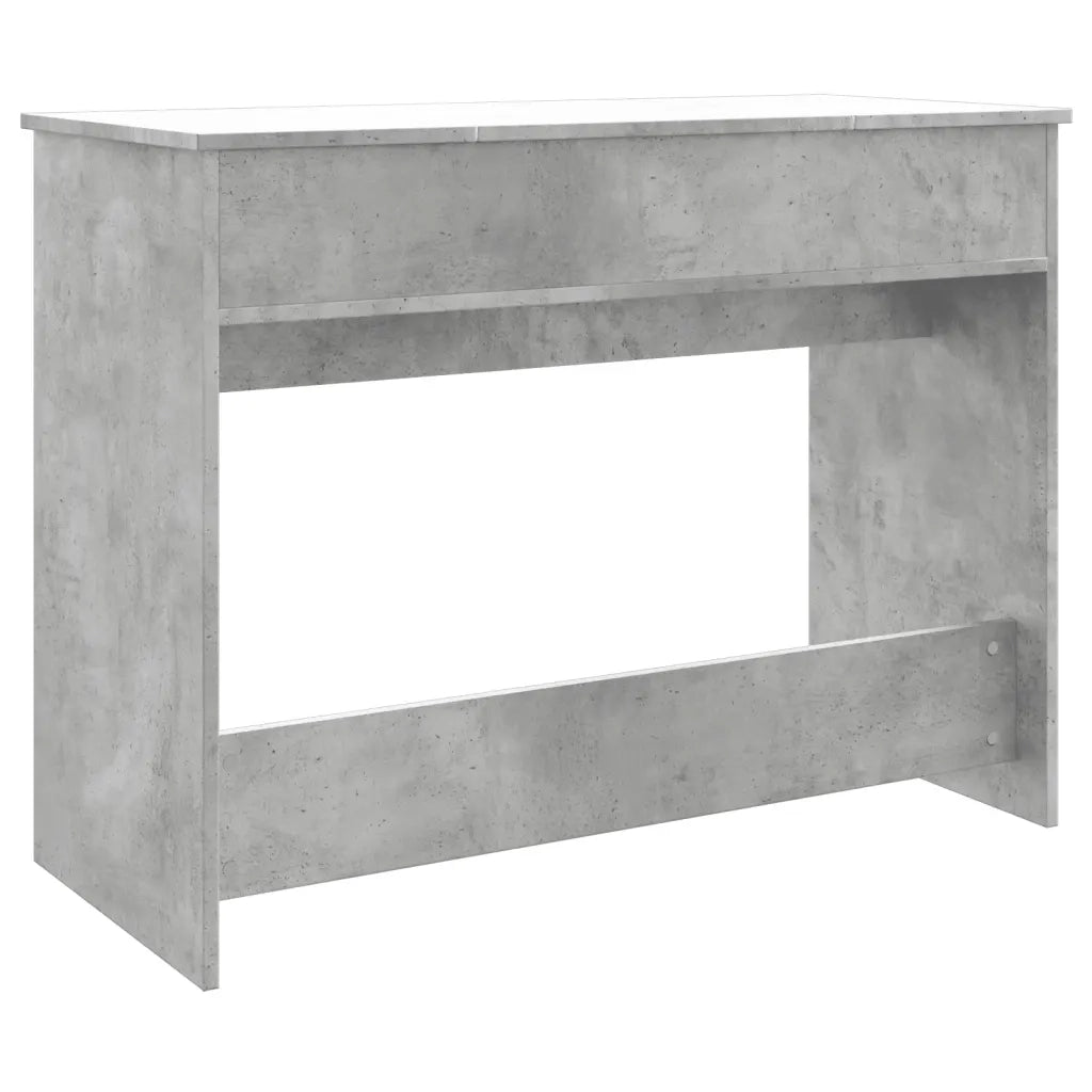 Toeletta | Tavolo da Trucco con Specchio Grigio Cemento 100x45x76 cm