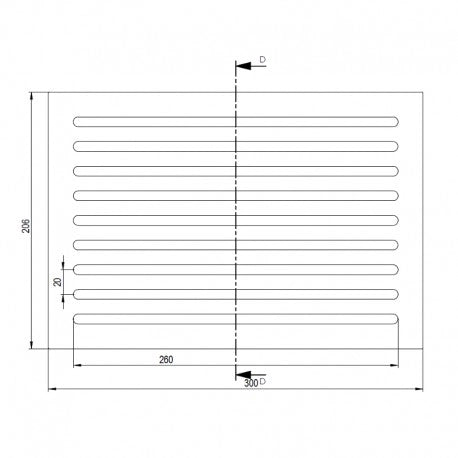 GRIGLIA IN GHISA 300x206mm
