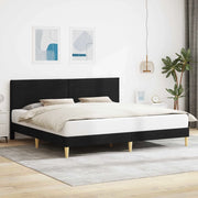Struttura del letto con testiera Nero 200 x 200 cm Tessuto 42027608
