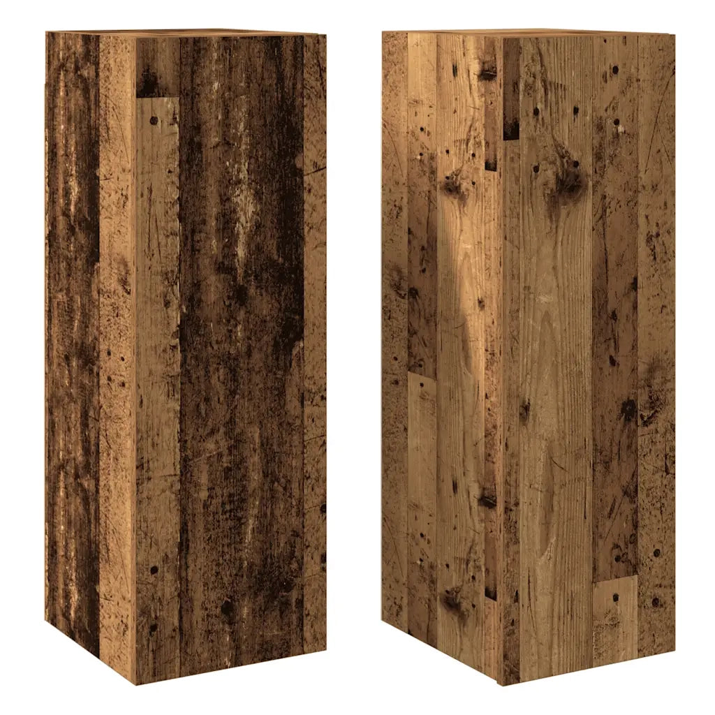 Mobili TV 2 pz Legno Antico 30,5x30x90 cm in Legno Multistrato