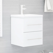 Mobile Lavabo-Armadietto da bagno Bianco 41x38,5x48 cm in Legno Multistrato