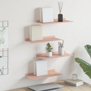 Mensola sospesa 4 pcs Rosa 40 x 18 x 2,5 cm Acciaio