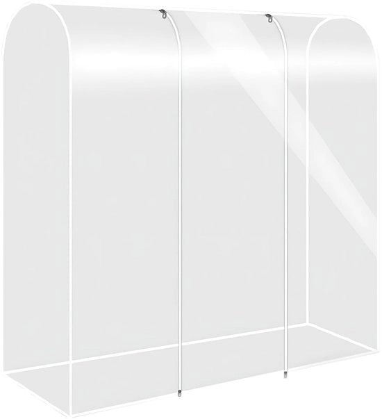 Hoes per capo per stendardo, tessuto trasparente impermeabile 120×50×150 cm con cerniera, per camicia, giacca e maglietta