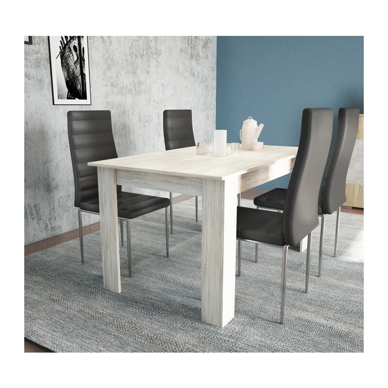 TAVOLO FISSO CM 80X138XH.75 FRASSINO BIANCO- 1,0 pz