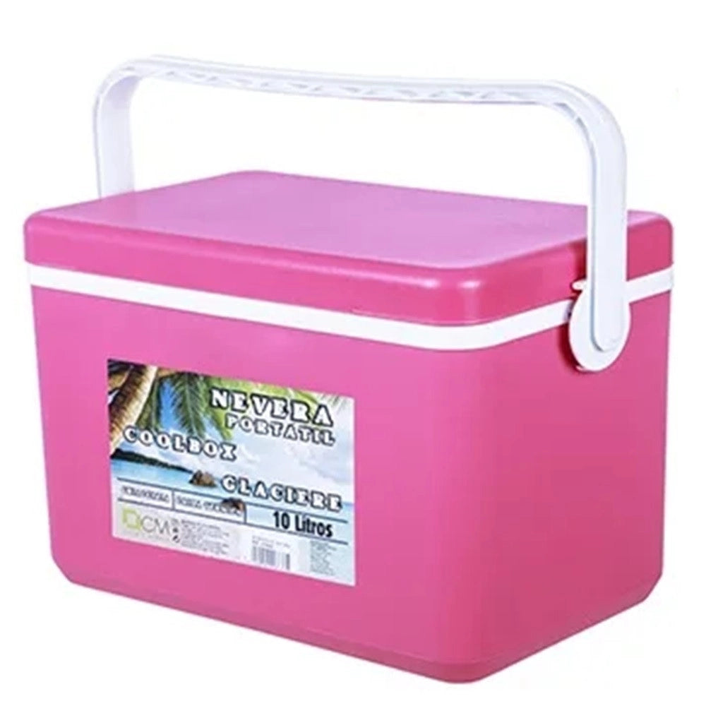 Trade Shop - Frigo Borsa Termica Frigorifero Portatile Con Coperchio Piatto Da 10 Lt Con Maniglia -