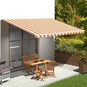 Tessuto di Ricambio per Tenda da Sole Giallo e Arancio 5x3,5 m cod mxl 24857