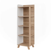 Vicco Mensola da bagno Sonoma/Bianco 40 x 128 cm con 4 scomparti