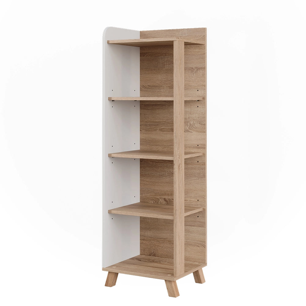 Vicco Mensola da bagno Sonoma/Bianco 40 x 128 cm con 4 scomparti