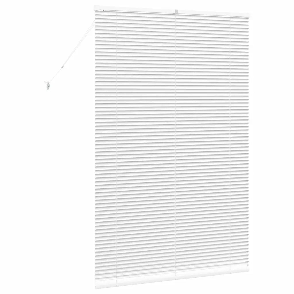 vidaXL Tenda per Finestra con tende Manuale Bianco Alluminio