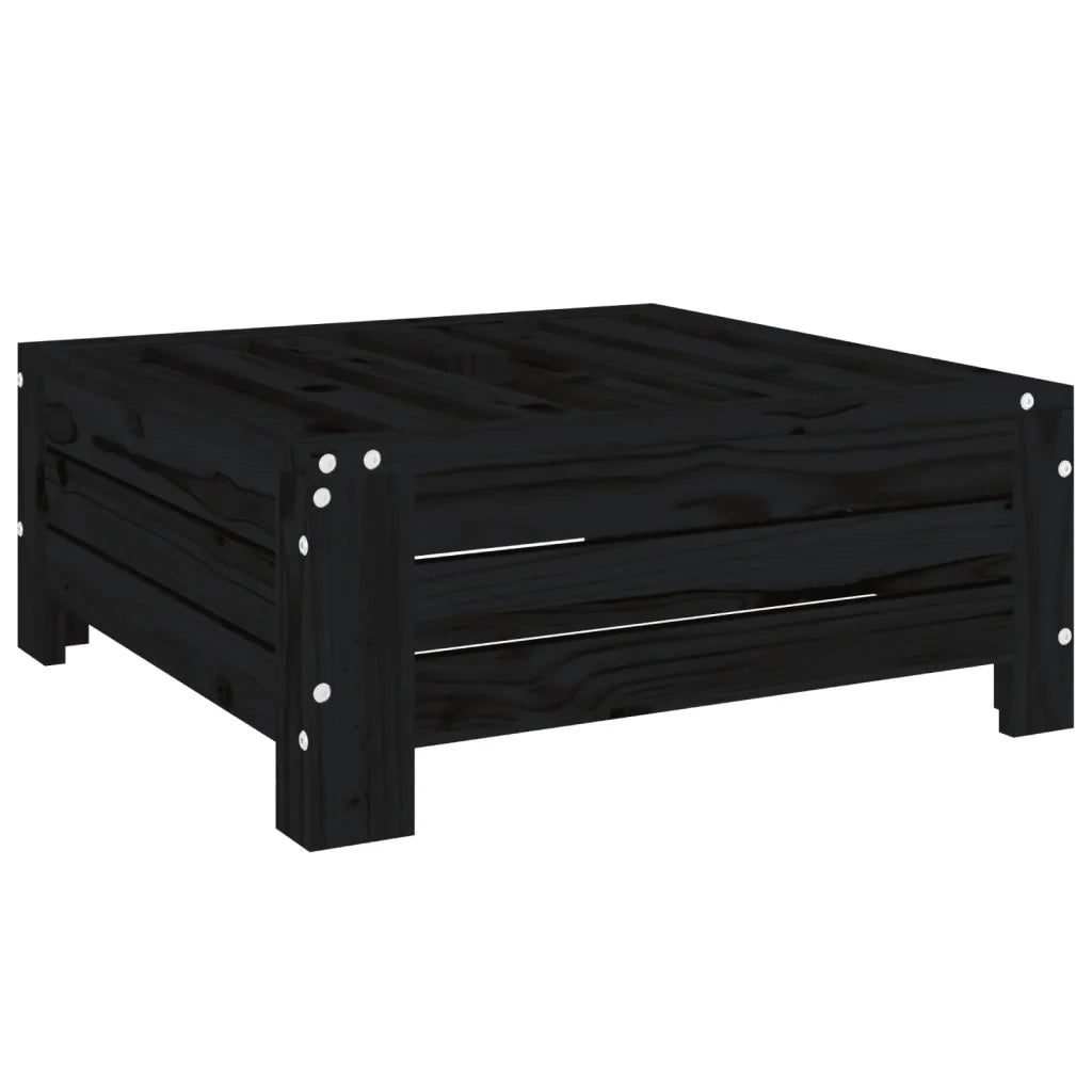 Copertura per Base Ombrellone-Supporto per ombrellone Nera in Legno Massello di Pino