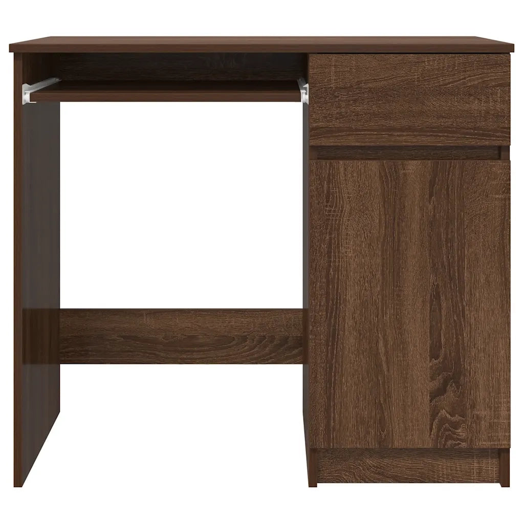 Scrivania Rovere Marrone 86x49x76 cm in Legno Multistrato