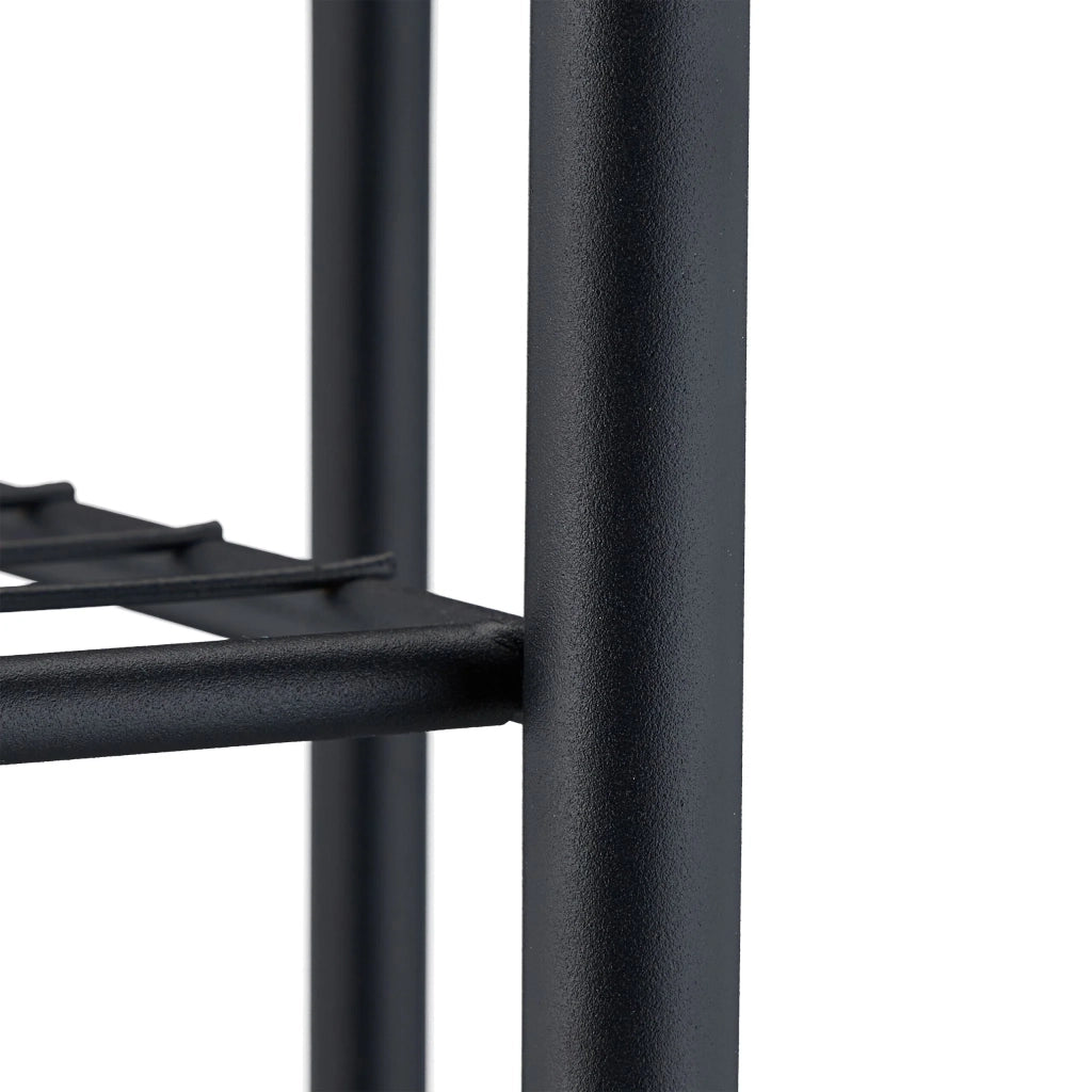 Scaffale per piante moderno scala arredamento terrazzo 85 x 30 x 25 cm in metallo nero 13_0014882