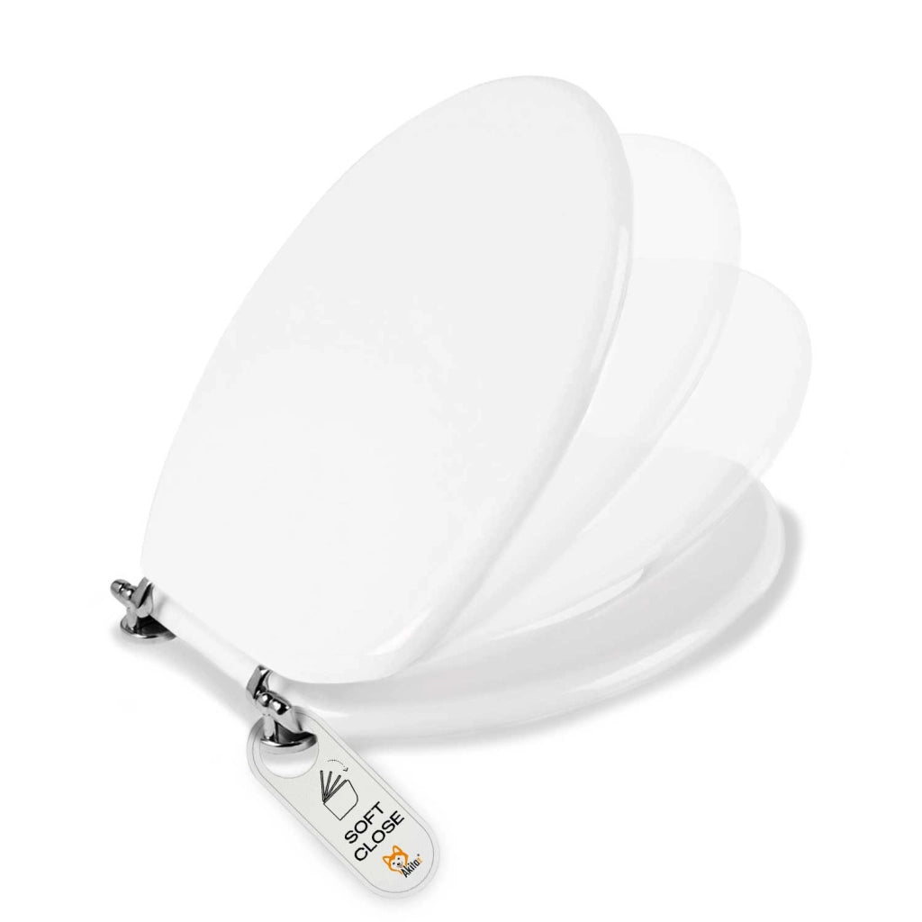 Akitaink Copriwater Soft Close Universale Bianco