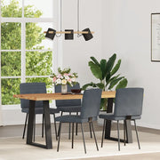 Sedie da Pranzo 4 pz Grigio Scuro in Velluto 3315257