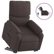 Poltrona | Sedia Relax Alzapersona Reclinante Elettrica Marrone Scuro Tessuto