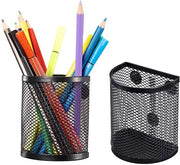 Set da 2 pezzi di contenitori magnetici, metallo nero a forma di mezza luna per contenere oggetti in frigorifero, accessori per armadietto, organizzatore per articoli da ufficio