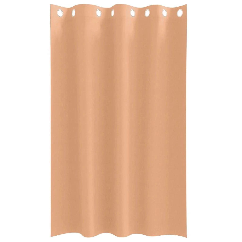Tende Blackout con Anelli 2 pz Marrone Chiaro 175 x 140 cm 4107369