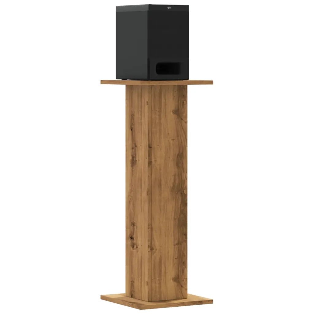 Supporti Altoparlanti 2 pz Rovere 30x30x80 cm in Multistrato 852671