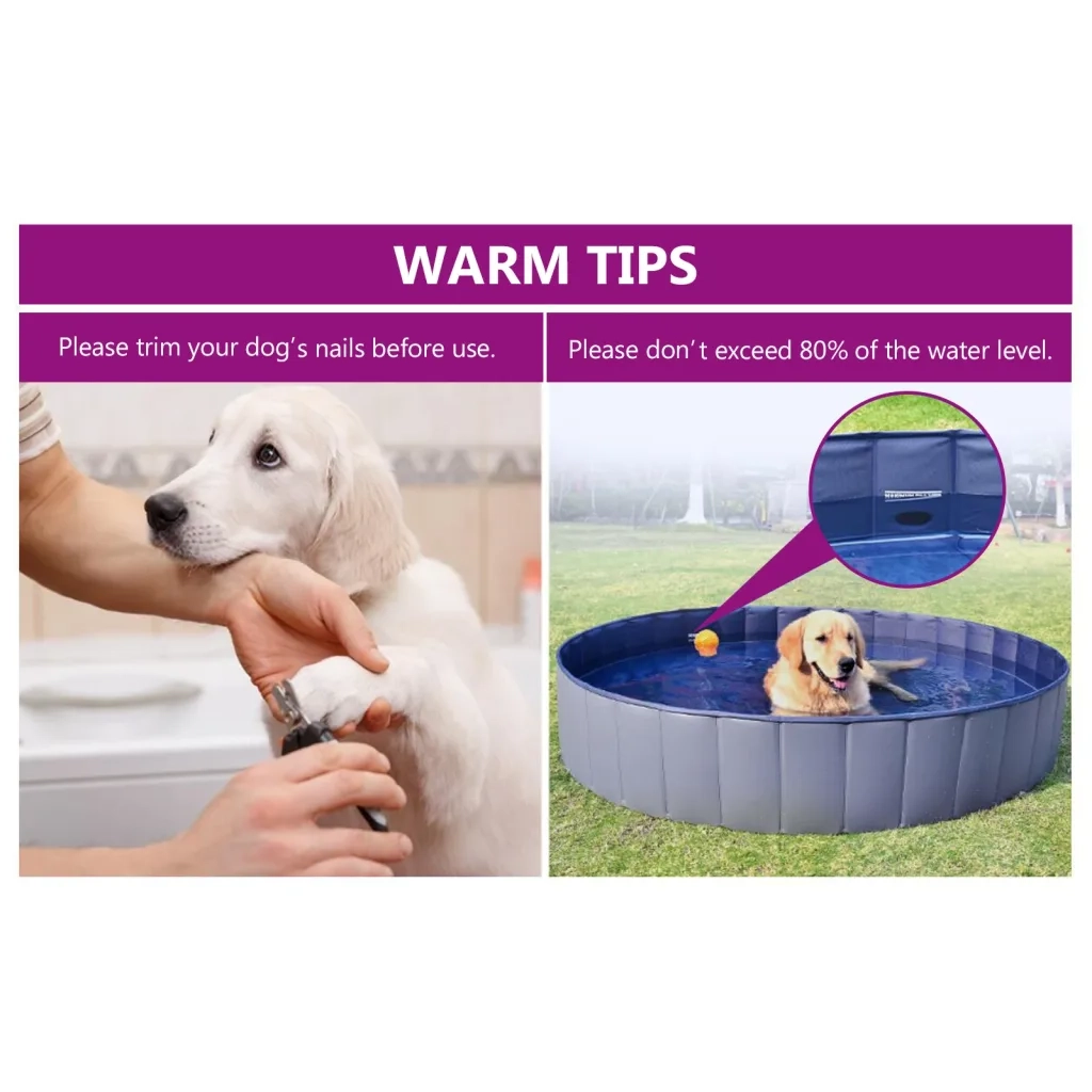 Piscina per Cani Pieghevole Blu 200x30 cm in PVC CFW3191636